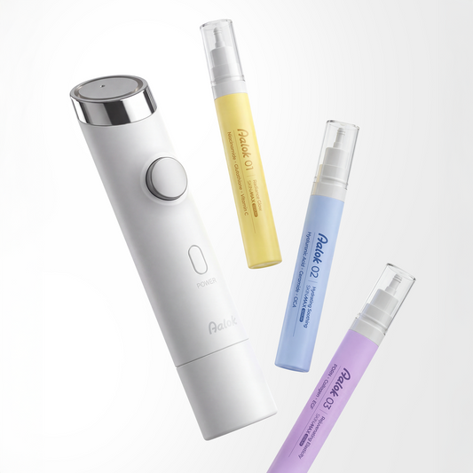 Aalok SKINMAX Facial Device and 01 Radiance Glow SKINMAX Serum Set: Niacinamide, Glutathione, Vitamin C – For Brightening and Uneven Tone