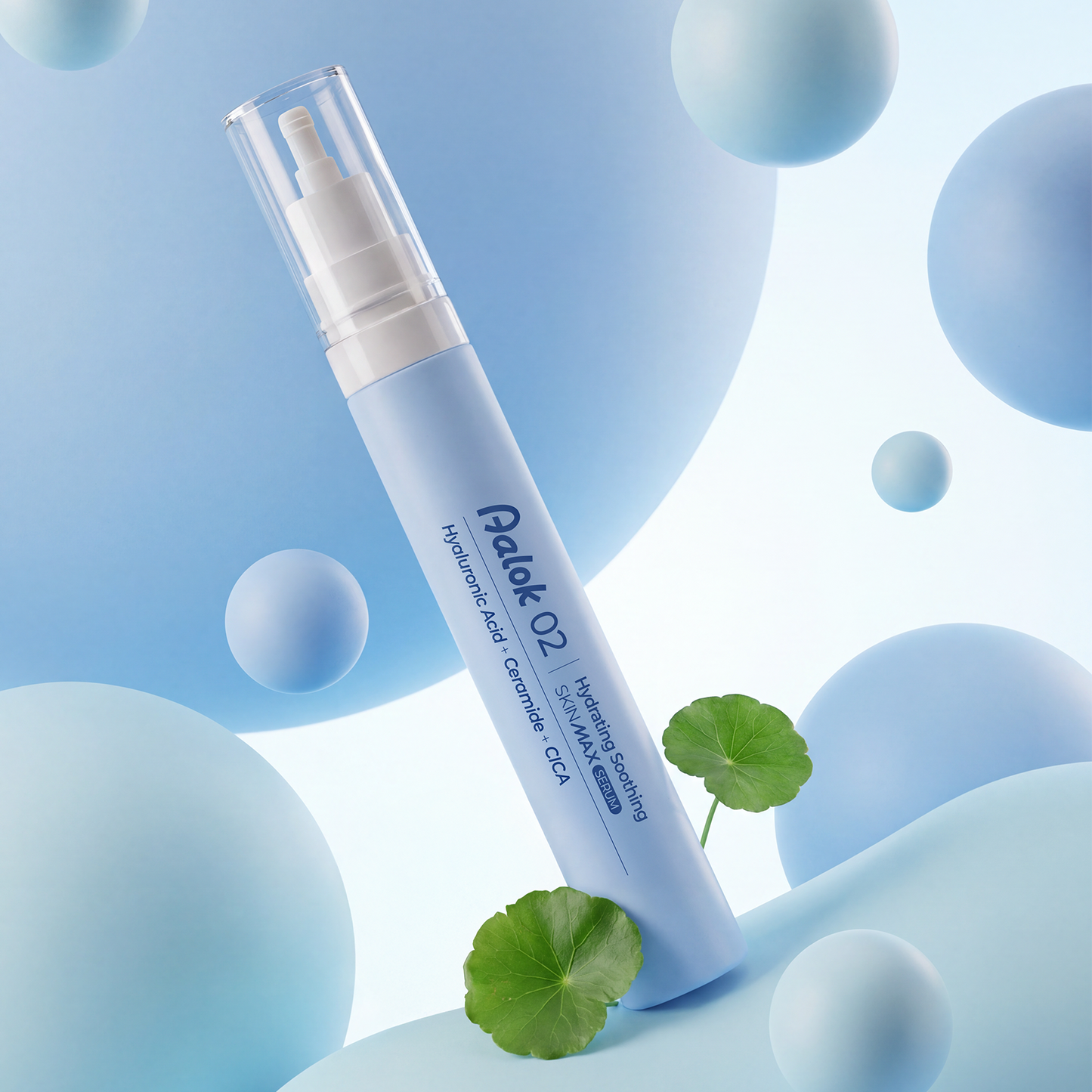 Aalok 02 Hydrating Soothing SKINMAX Serum: Hyaluronic Acid, Ceramide, CICA – For Nourishing and Calming