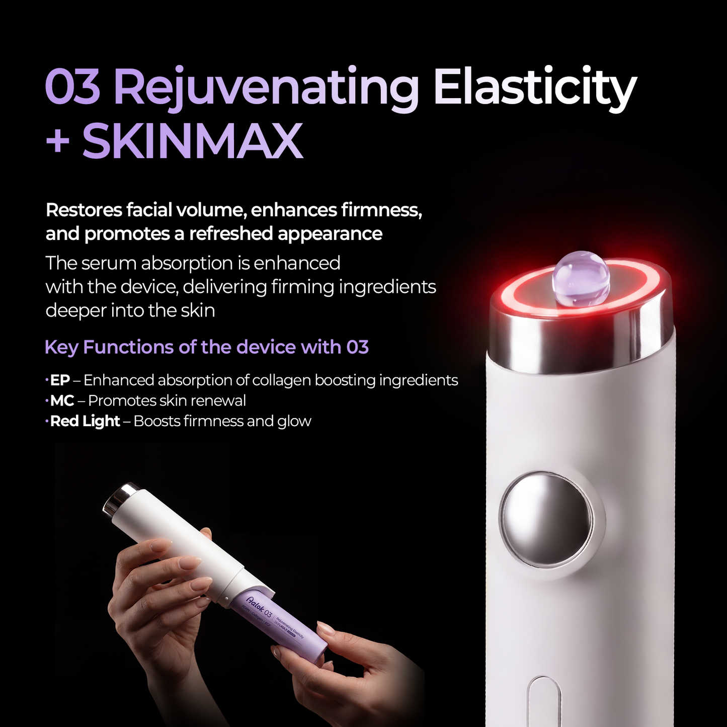Aalok 03 Rejuvenating Elasticity SKINMAX Serum: PDRN, Collagen, EGF – For Firming and Resilience